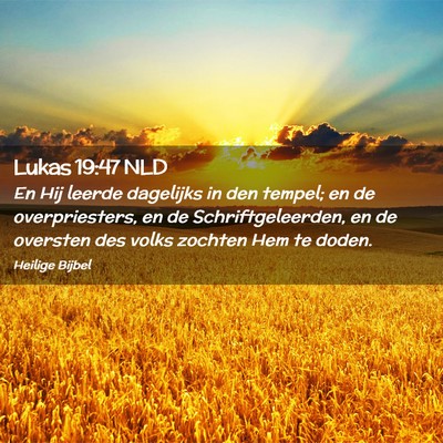 Picture 02 - Lukas 19:47 NLD - En Hij leerde dagelijks in den tempel; en de - Bible Verse Picture