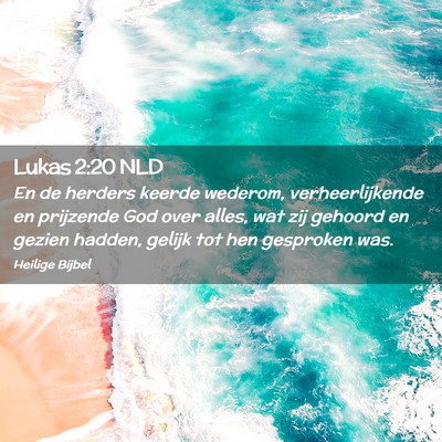 Picture 02 - Lukas 2:20 NLD - En de herders keerde wederom, verheerlijkende en - Bible Verse Picture
