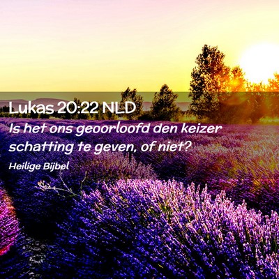 Picture 02 - Lukas 20:22 NLD - Is het ons geoorloofd den keizer schatting te - Bible Verse Picture