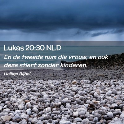 Picture 02 - Lukas 20:30 NLD - En de tweede nam die vrouw, en ook deze stierf - Bible Verse Picture
