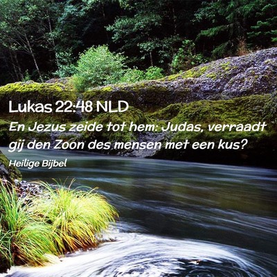 Picture 02 - Lukas 22:48 NLD - En Jezus zeide tot hem: Judas, verraadt gij den - Bible Verse Picture