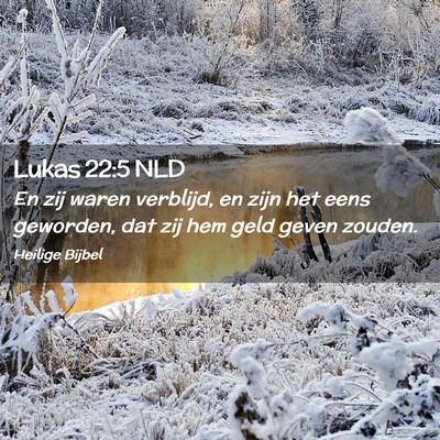 Picture 02 - Lukas 22:5 NLD - En zij waren verblijd, en zijn het eens geworden, - Bible Verse Picture