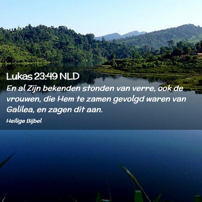 Picture 02 - Lukas 23:49 NLD - En al Zijn bekenden stonden van verre, ook de - Bible Verse Picture