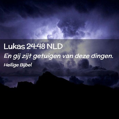 Picture 02 - Lukas 24:48 NLD - En gij zijt getuigen van deze - Bible Verse Picture