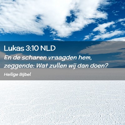 Picture 02 - Lukas 3:10 NLD - En de scharen vraagden hem, zeggende: Wat zullen - Bible Verse Picture
