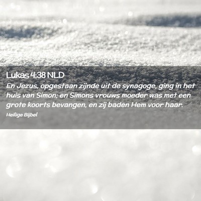Picture 02 - Lukas 4:38 NLD - En Jezus, opgestaan zijnde uit de synagoge, ging - Bible Verse Picture