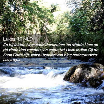 Picture 02 - Lukas 4:9 NLD - En hij leidde Hem naar Jeruzalem, en stelde Hem - Bible Verse Picture