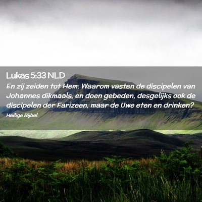 Picture 02 - Lukas 5:33 NLD - En zij zeiden tot Hem: Waarom vasten de - Bible Verse Picture