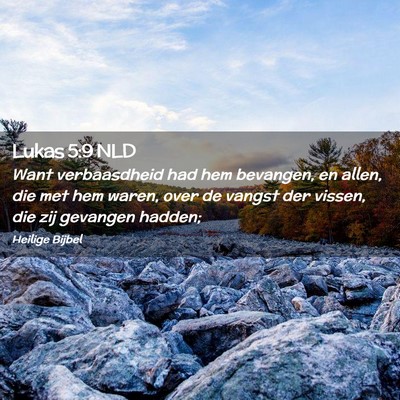 Picture 02 - Lukas 5:9 NLD - Want verbaasdheid had hem bevangen, en allen, die - Bible Verse Picture