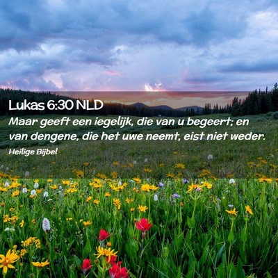 Picture 02 - Lukas 6:30 NLD - Maar geeft een iegelijk, die van u begeert; en - Bible Verse Picture