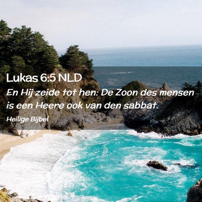 Picture 02 - Lukas 6:5 NLD - En Hij zeide tot hen: De Zoon des mensen is een - Bible Verse Picture