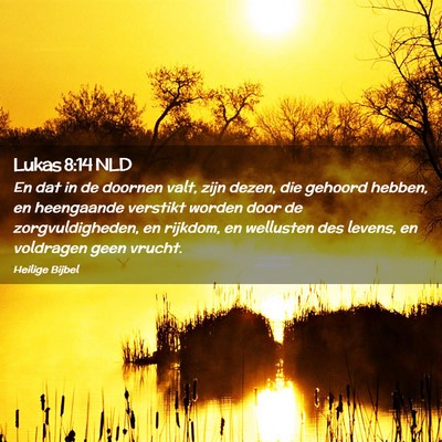 Picture 02 - Lukas 8:14 NLD - En dat in de doornen valt, zijn dezen, die - Bible Verse Picture