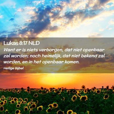 Picture 02 - Lukas 8:17 NLD - Want er is niets verborgen, dat niet openbaar zal - Bible Verse Picture