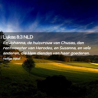 Picture 02 - Lukas 8:3 NLD - En Johanna, de huisvrouw van Chusas, den - Bible Verse Picture
