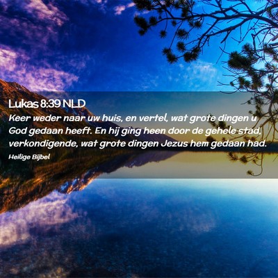 Picture 02 - Lukas 8:39 NLD - Keer weder naar uw huis, en vertel, wat grote - Bible Verse Picture