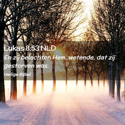 Picture 02 - Lukas 8:53 NLD - En zij belachten Hem, wetende, dat zij gestorven - Bible Verse Picture