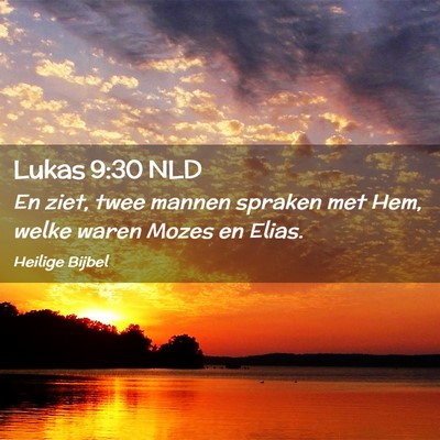 Picture 02 - Lukas 9:30 NLD - En ziet, twee mannen spraken met Hem, welke waren - Bible Verse Picture