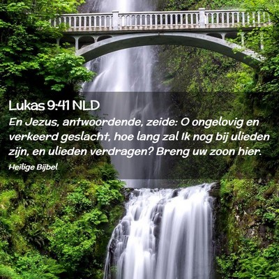 Picture 02 - Lukas 9:41 NLD - En Jezus, antwoordende, zeide: O ongelovig en - Bible Verse Picture