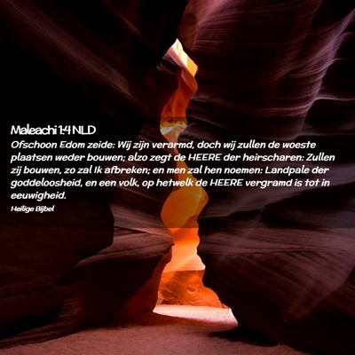 Picture 02 - Maleachi 1:4 NLD - Ofschoon Edom zeide: Wij zijn verarmd, doch wij - Bible Verse Picture