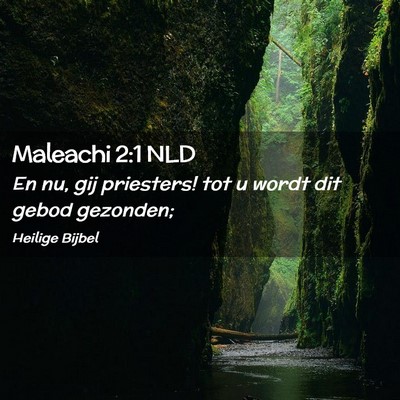 Picture 02 - Maleachi 2:1 NLD - En nu, gij priesters! tot u wordt dit gebod - Bible Verse Picture