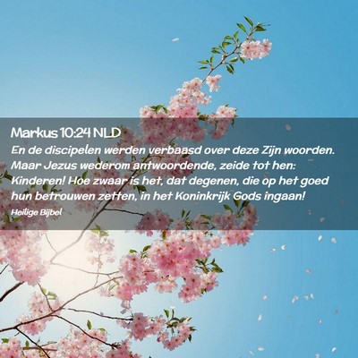 Picture 02 - Markus 10:24 NLD - En de discipelen werden verbaasd over deze Zijn - Bible Verse Picture