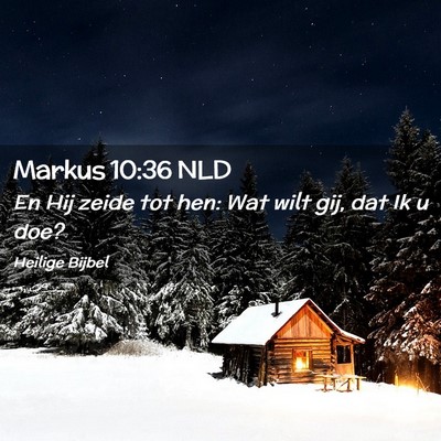 Picture 02 - Markus 10:36 NLD - En Hij zeide tot hen: Wat wilt gij, dat Ik u - Bible Verse Picture
