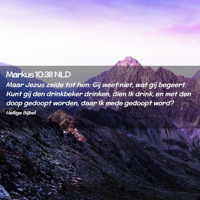 Picture 02 - Markus 10:38 NLD - Maar Jezus zeide tot hen: Gij weet niet, wat gij - Bible Verse Picture