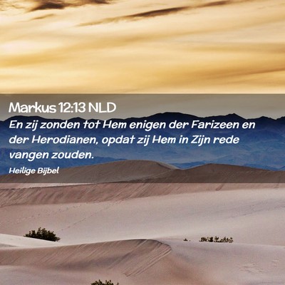 Picture 02 - Markus 12:13 NLD - En zij zonden tot Hem enigen der Farizeen en der - Bible Verse Picture