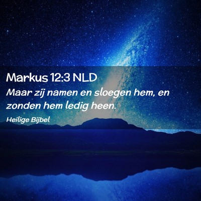 Picture 02 - Markus 12:3 NLD - Maar zij namen en sloegen hem, en zonden hem - Bible Verse Picture