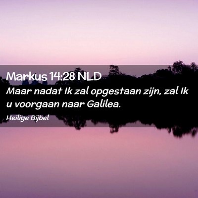 Picture 02 - Markus 14:28 NLD - Maar nadat Ik zal opgestaan zijn, zal Ik u - Bible Verse Picture