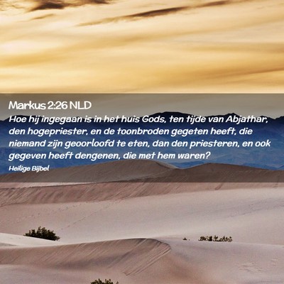 Picture 02 - Markus 2:26 NLD - Hoe hij ingegaan is in het huis Gods, ten tijde - Bible Verse Picture