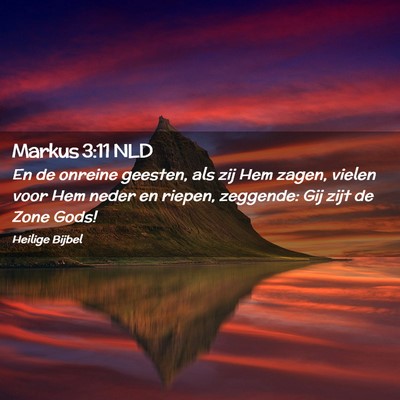 Picture 02 - Markus 3:11 NLD - En de onreine geesten, als zij Hem zagen, vielen - Bible Verse Picture