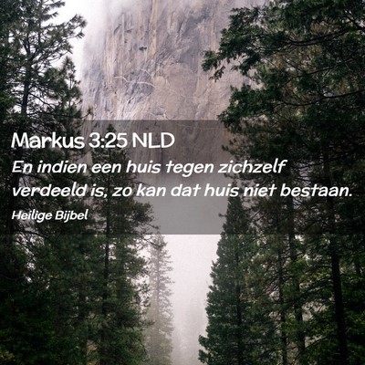 Picture 02 - Markus 3:25 NLD - En indien een huis tegen zichzelf verdeeld is, zo - Bible Verse Picture