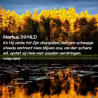 Picture 02 - Markus 3:9 NLD - En Hij zeide tot Zijn discipelen, dat een - Bible Verse Picture