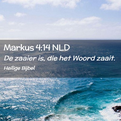 Picture 02 - Markus 4:14 NLD - De zaaier is, die het Woord - Bible Verse Picture