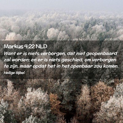 Picture 02 - Markus 4:22 NLD - Want er is niets verborgen, dat niet geopenbaard - Bible Verse Picture
