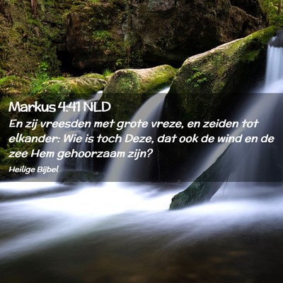 Picture 02 - Markus 4:41 NLD - En zij vreesden met grote vreze, en zeiden tot - Bible Verse Picture