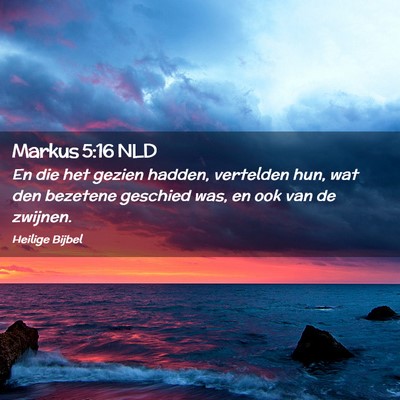 Picture 02 - Markus 5:16 NLD - En die het gezien hadden, vertelden hun, wat den - Bible Verse Picture