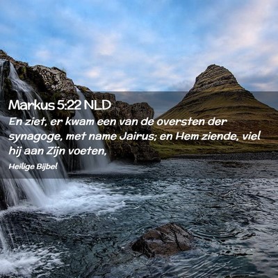 Picture 02 - Markus 5:22 NLD - En ziet, er kwam een van de oversten der - Bible Verse Picture