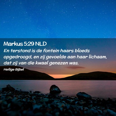 Picture 02 - Markus 5:29 NLD - En terstond is de fontein haars bloeds - Bible Verse Picture