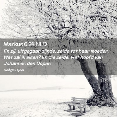 Picture 02 - Markus 6:24 NLD - En zij, uitgegaan zijnde, zeide tot haar moeder: - Bible Verse Picture