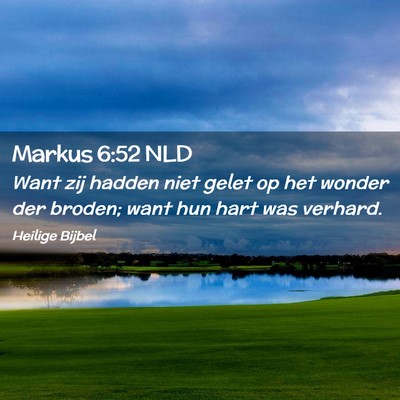 Picture 02 - Markus 6:52 NLD - Want zij hadden niet gelet op het wonder der - Bible Verse Picture