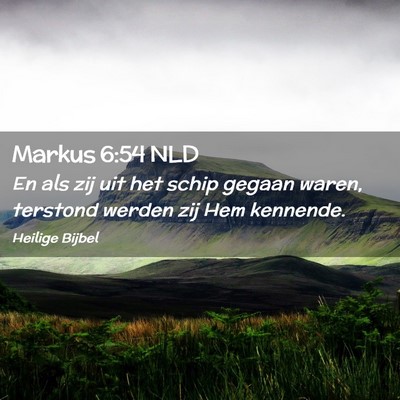 Picture 02 - Markus 6:54 NLD - En als zij uit het schip gegaan waren, terstond - Bible Verse Picture