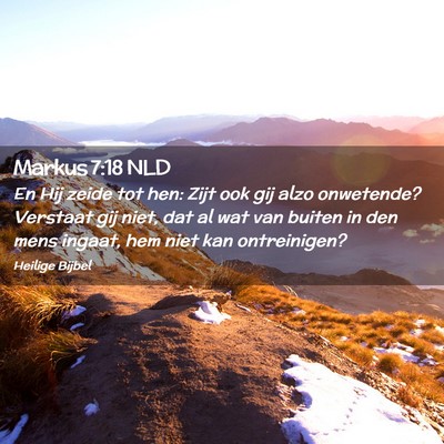 Picture 02 - Markus 7:18 NLD - En Hij zeide tot hen: Zijt ook gij alzo - Bible Verse Picture