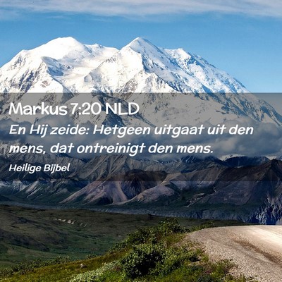 Picture 02 - Markus 7:20 NLD - En Hij zeide: Hetgeen uitgaat uit den mens, dat - Bible Verse Picture