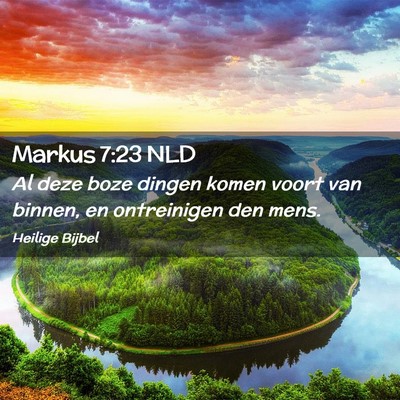 Picture 02 - Markus 7:23 NLD - Al deze boze dingen komen voort van binnen, en - Bible Verse Picture