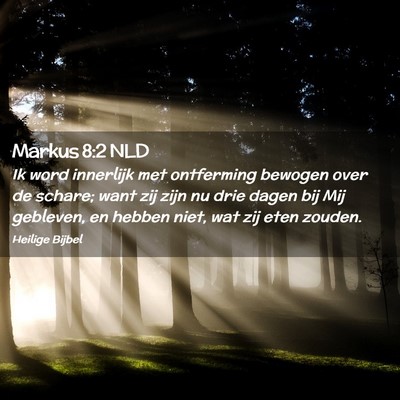 Picture 02 - Markus 8:2 NLD - Ik word innerlijk met ontferming bewogen over de - Bible Verse Picture