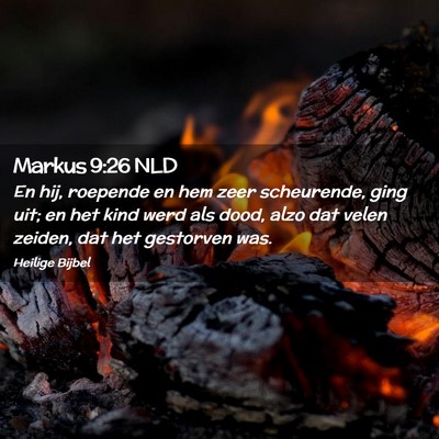 Picture 02 - Markus 9:26 NLD - En hij, roepende en hem zeer scheurende, ging - Bible Verse Picture