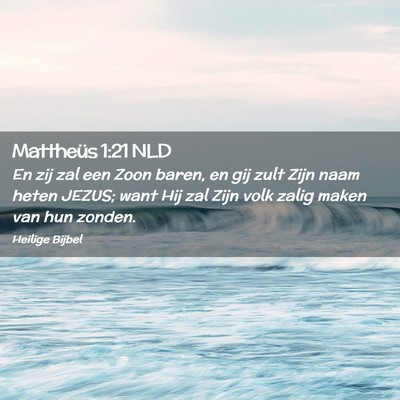 Picture 02 - Mattheüs 1:21 NLD - En zij zal een Zoon baren, en gij zult Zijn naam - Bible Verse Picture