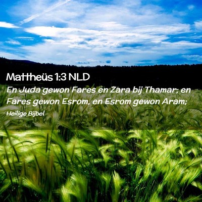 Picture 02 - Mattheüs 1:3 NLD - En Juda gewon Fares en Zara bij Thamar; en Fares - Bible Verse Picture
